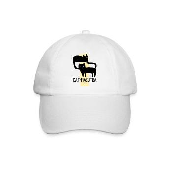 Katze Masutra - Baseballkappe - Weiß/Weiß - Vorne