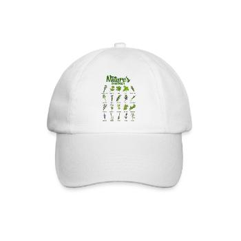 Heilkräfte der Natur - Heilpflanzen - Baseballkappe - Weiß/Weiß - Vorne