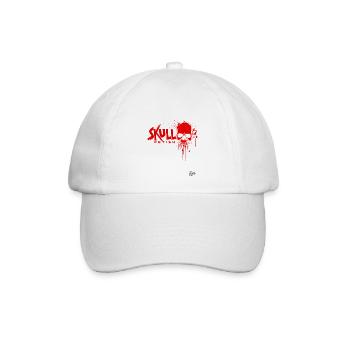 Totenkopf-Fetisch: Rock den Schädel-Style - Baseballkappe - Weiß/Weiß - Vorne