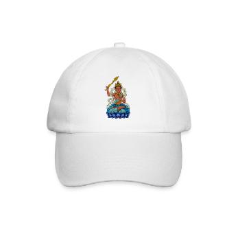 Buddhismus Gott Bodhisattva Manjushri - Baseballkappe - Weiß/Weiß - Vorne