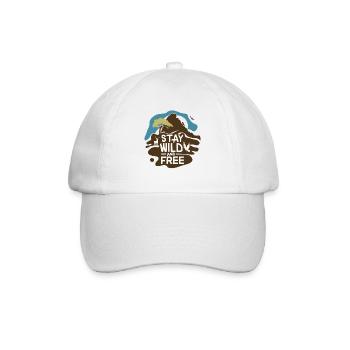 BLEIBEN SIE WILD UND FREI - Baseballkappe - Weiß/Weiß - Vorne