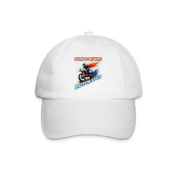 Robuste Motorradbekleidung mit holländischer Flagge - Baseballkappe - Weiß/Weiß - Vorne