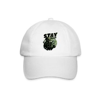 Stay Hyped - Cthulhu Kult Lovecraft Necronomicon - Baseballkappe - Weiß/Weiß - Vorne