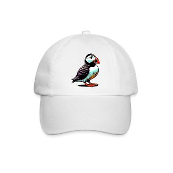 Papageitaucher - Baseballkappe - Weiß/Weiß - Vorne