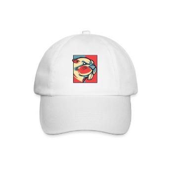 Biber Portrait Castor canadensis Nordamerika - Baseballkappe - Weiß/Weiß - Vorne