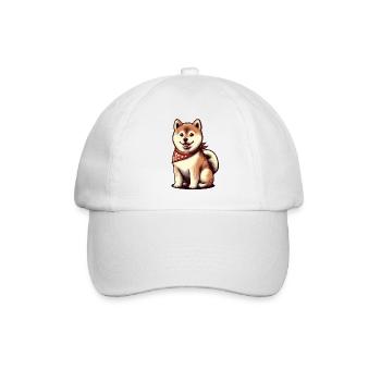 Shiba inu - Baseballkappe - Weiß/Weiß - Vorne