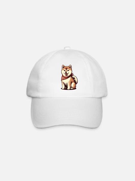 Shiba inu - Baseballkappe - Weiß/Weiß