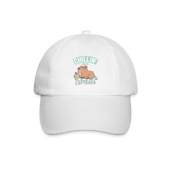 Chillen Wie Ein Wasserschwein Lustig - Baseballkappe - Weiß/Weiß - Vorne