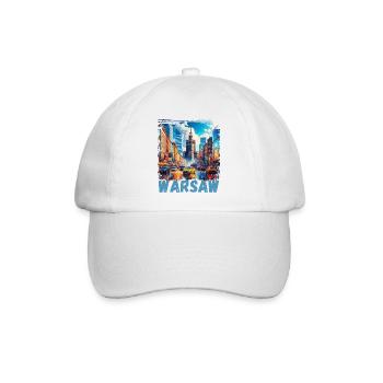Warschau - Baseballkappe - Weiß/Weiß - Vorne
