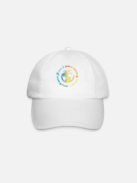Umweltschutz, Naturschutz, Ocean Protector, Planet - Baseballkappe - Weiß/Weiß
