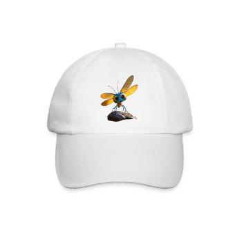 Libelle Dragonfly Bunte Flügel Süße Libellen - Baseballkappe - Weiß/Weiß - Vorne