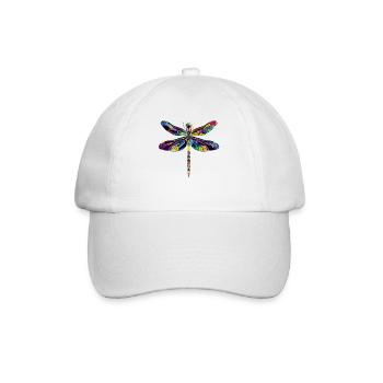 Libelle Dragonfly Bunte Flügel Süße Libellen - Baseballkappe - Weiß/Weiß - Vorne