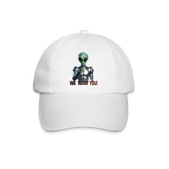 Alien recruitement - Baseballkappe - Weiß/Weiß - Vorne