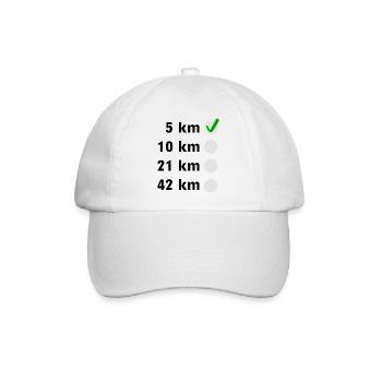 Marathon Checkliste - Baseballkappe - Weiß/Weiß - Vorne