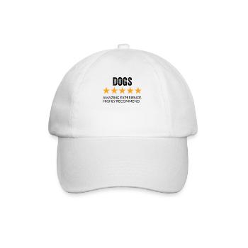5 Sterne Bewertung Hunde Lustig - Baseballkappe - Weiß/Weiß - Vorne