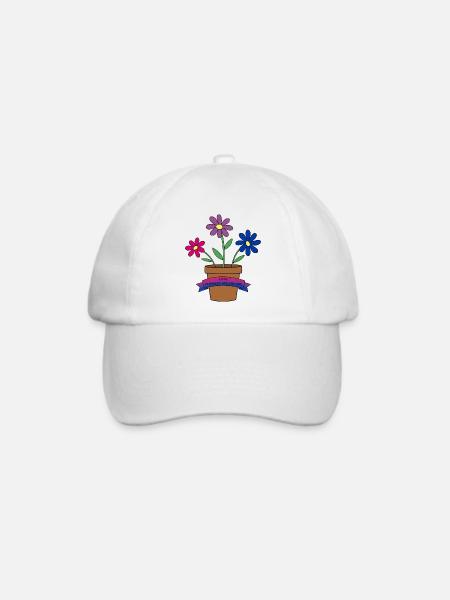 bisexual flowers - Baseballkappe - Weiß/Weiß