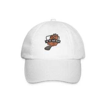 Ich bin der Damm Eurasischer Castor canadensis Biber - Baseballkappe - Weiß/Weiß - Vorne