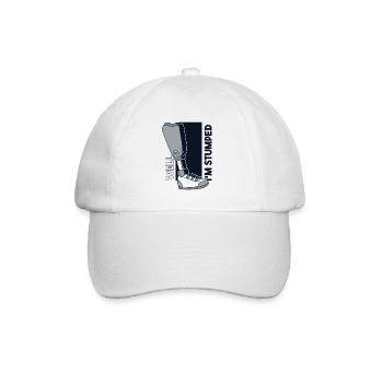Nun, ich bin ratlos, Prothese, Fußbenutzer, Bein, - Baseballkappe - Weiß/Weiß - Vorne