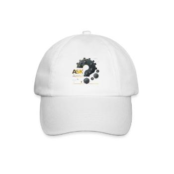 HINTERFRAGEN, FRAGEN - Baseballkappe - Weiß/Weiß - Vorne