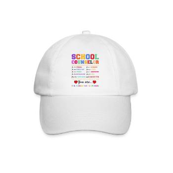School Counselor School Counselor - Baseballkappe - Weiß/Weiß - Vorne