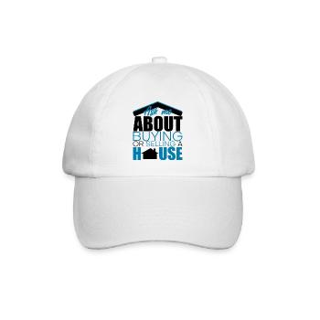 Ask Me About Buying Or Selling A House 4 - Baseballkappe - Weiß/Weiß - Vorne