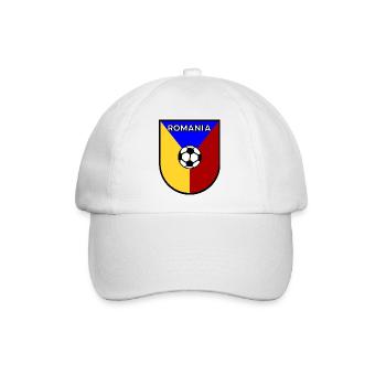 Fußballer aus Rumänien - Baseballkappe - Weiß/Weiß - Vorne