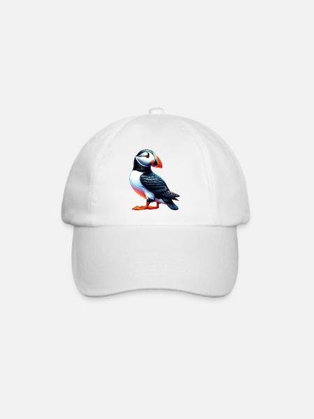 Papageitaucher - Baseballkappe - Weiß/Weiß