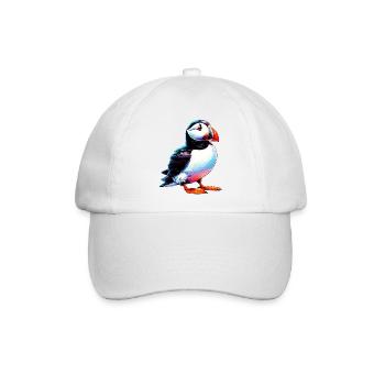 Papageitaucher - Baseballkappe - Weiß/Weiß - Vorne