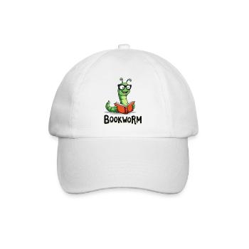 BÜCHERWURM - Baseballkappe - Weiß/Weiß - Vorne