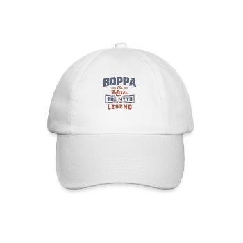 Boppa Der Mann Der Mythos Die Legende - Großeltern - Baseballkappe - Weiß/Weiß - Vorne