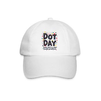 DOT DAY: JEDER DOT IST EIN SCHRITT IN RICHTUNG GRÖSSE - Baseballkappe - Weiß/Weiß - Vorne