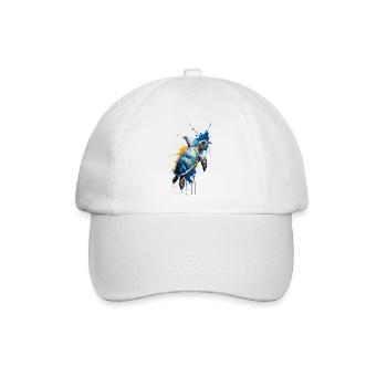 Aquarellschildkröte - Friedliches Wasserlebewesen - Baseballkappe - Weiß/Weiß - Vorne