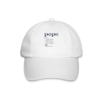 Pops Die ultimative Opa Definition Großeltern - Baseballkappe - Weiß/Weiß - Vorne