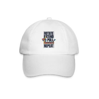 Drehen Verlängern Ziehen Wiederholen Paddler Drummer Team - Baseballkappe - Weiß/Weiß - Vorne