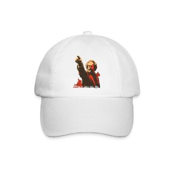 Propaganda-Stil: Marx, Ich hab's euch gesagt - Baseballkappe - Weiß/Weiß - Vorne