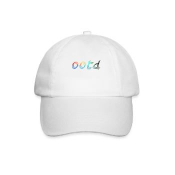 OOTD Bunte abstrakte Fingerabdruck Kunst OOTD - Baseballkappe - Weiß/Weiß - Vorne