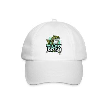 Horror Seebarsch der Bastard Fisch - Baseballkappe - Weiß/Weiß - Vorne