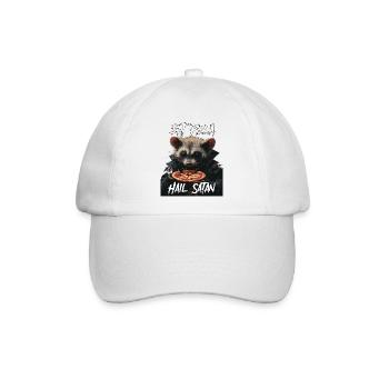 Lustiges Opossum mit Spruch - Baseballkappe - Weiß/Weiß - Vorne