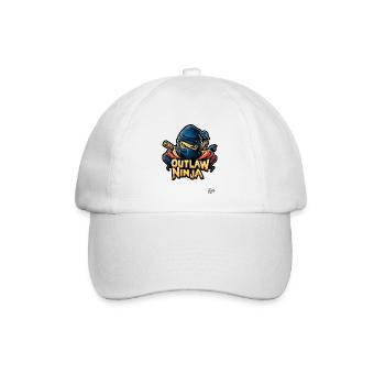 Lustiger Outlaw-Ninja - Baseballkappe - Weiß/Weiß - Vorne