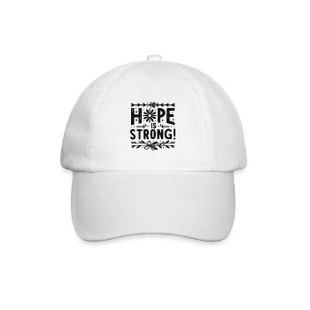 Die Hoffnung ist groß - Baseballkappe - Weiß/Weiß - Vorne
