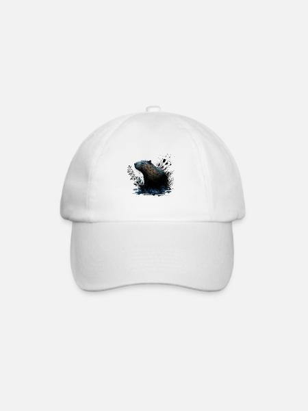 Wasserschwein - Baseballkappe - Weiß/Weiß