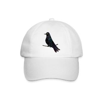 Bunter Vogel - Baseballkappe - Weiß/Weiß - Vorne