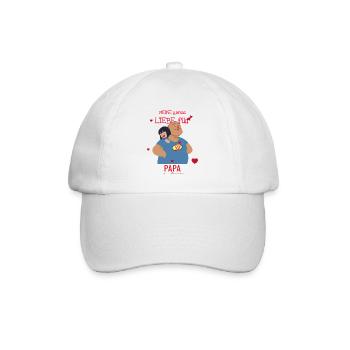 Meine Ganze Liebe Für Papa - Baseballkappe - Weiß/Weiß - Vorne