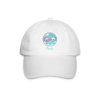 Süße Pisces Sternzeichen Astrologie Geschenk - Baseballkappe - Weiß/Weiß - Vorne