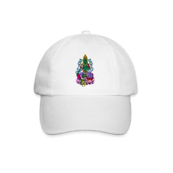 Buddhismus Gott Bodhisattva Grüne Tara - Baseballkappe - Weiß/Weiß - Vorne