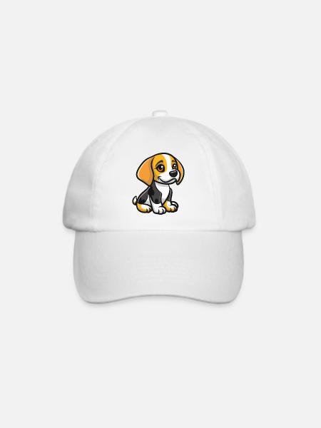 hund tier comic - Baseballkappe - Weiß/Weiß