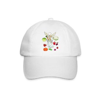 Engel himmlisch kochen Gemüse Kochkunst Köche - Baseballkappe - Weiß/Weiß - Vorne
