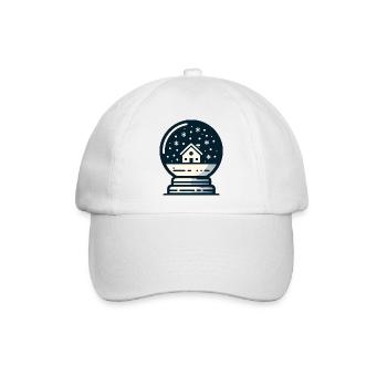 Schneekugel - Baseballkappe - Weiß/Weiß - Vorne