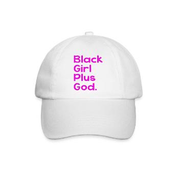 Black Girl Plus God - Baseballkappe - Weiß/Weiß - Vorne