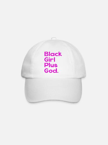 Black Girl Plus God - Baseballkappe - Weiß/Weiß